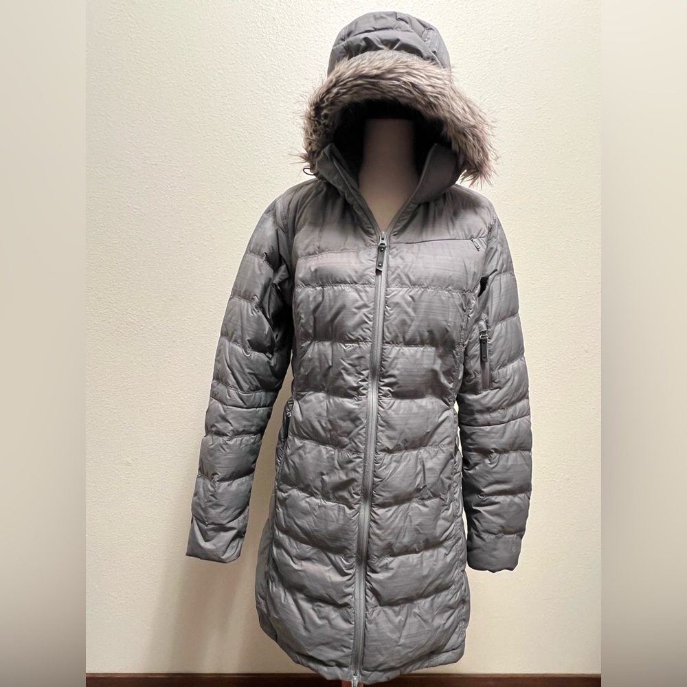 Outdoor Research Women's Fernie Hooded Down Parka Gray Size L